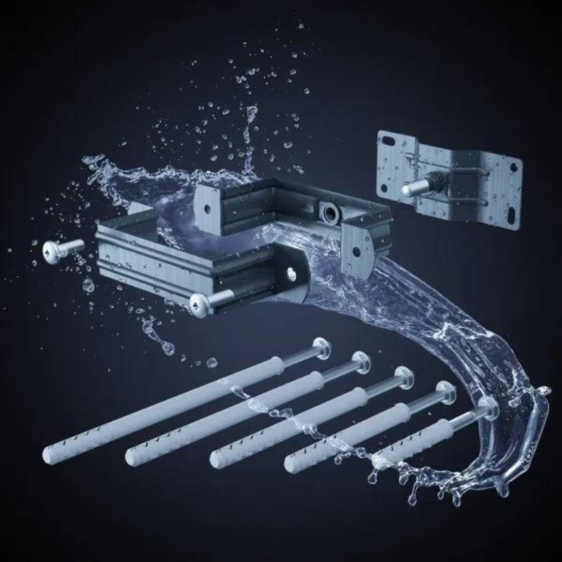 Fallrohrschelle quadratisch 1