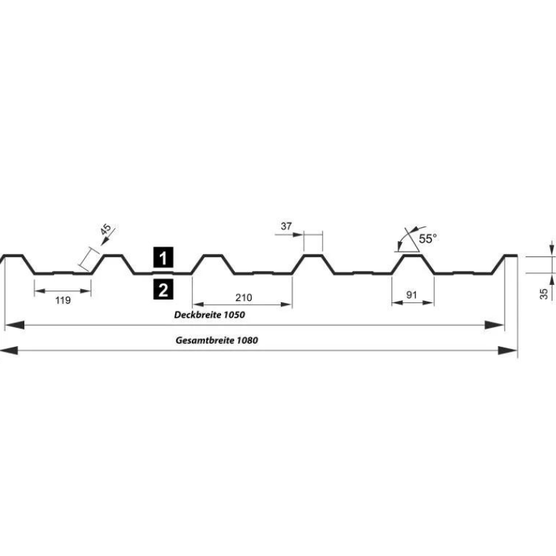 Trapezblech TP20 0,50 mm – Bild 2