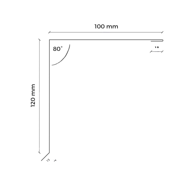 Querschnitt Pultfirst 120 x 100 mm