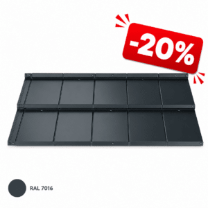 Garda Dachpfannenprofil in RAL 7016 Anthrazit mit 20 % Rabatt