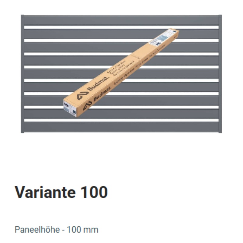 Zaunsystem VARIANTE 100 von Budmat – moderner Stahlzaun für stilvolle Grundstücksbegrenzungen