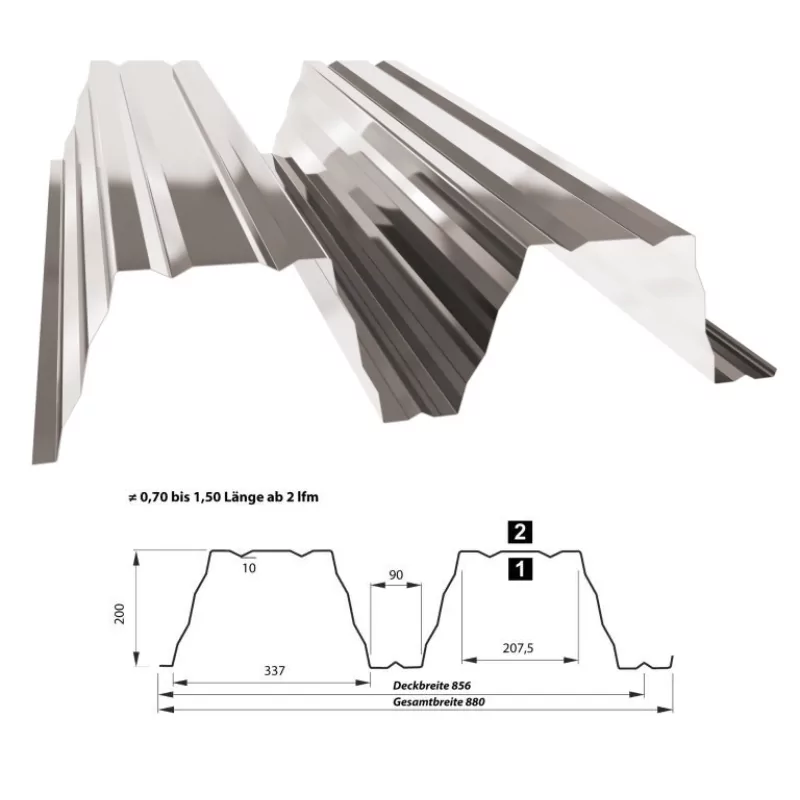 Trapezbleche-TP200-Maassbleche