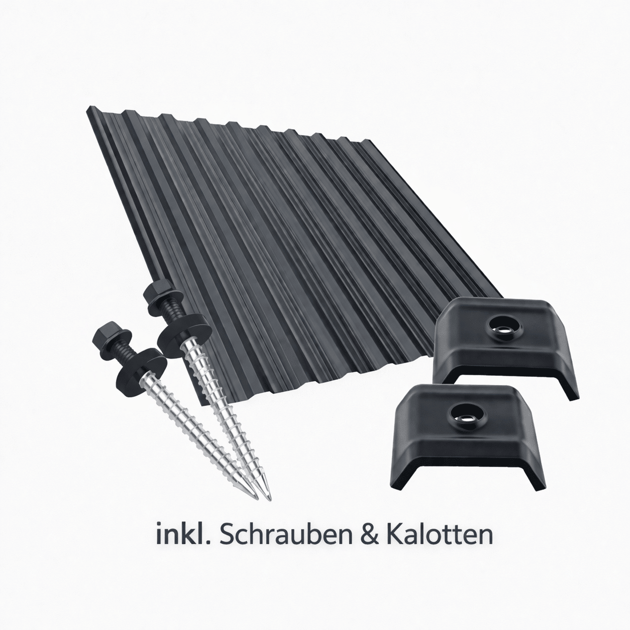Komplettpaket Trapezblech TP18 0,50 mm mit Zubehör